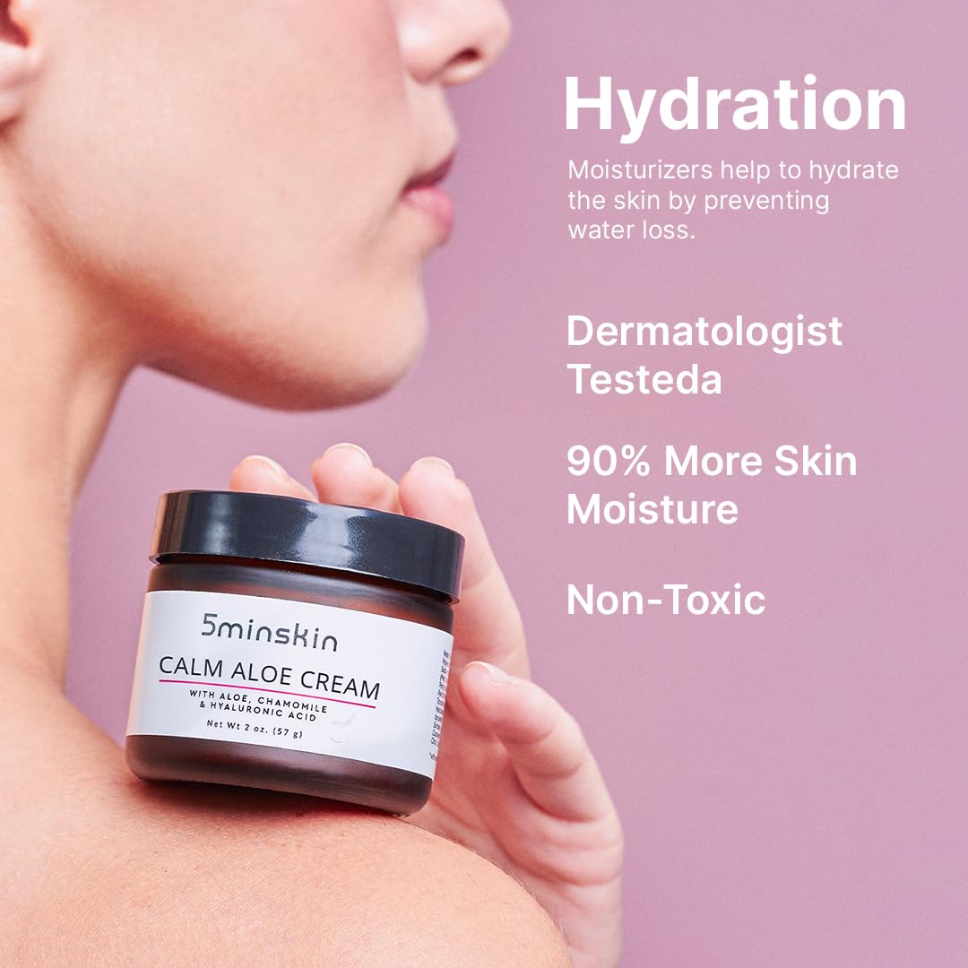 5minskin Body Moisturiser Cream with Aloe, Chamomile & Hyaluronic Acid | Body and Face Hydration for Dry Skin | Daily Moisturizing Cream