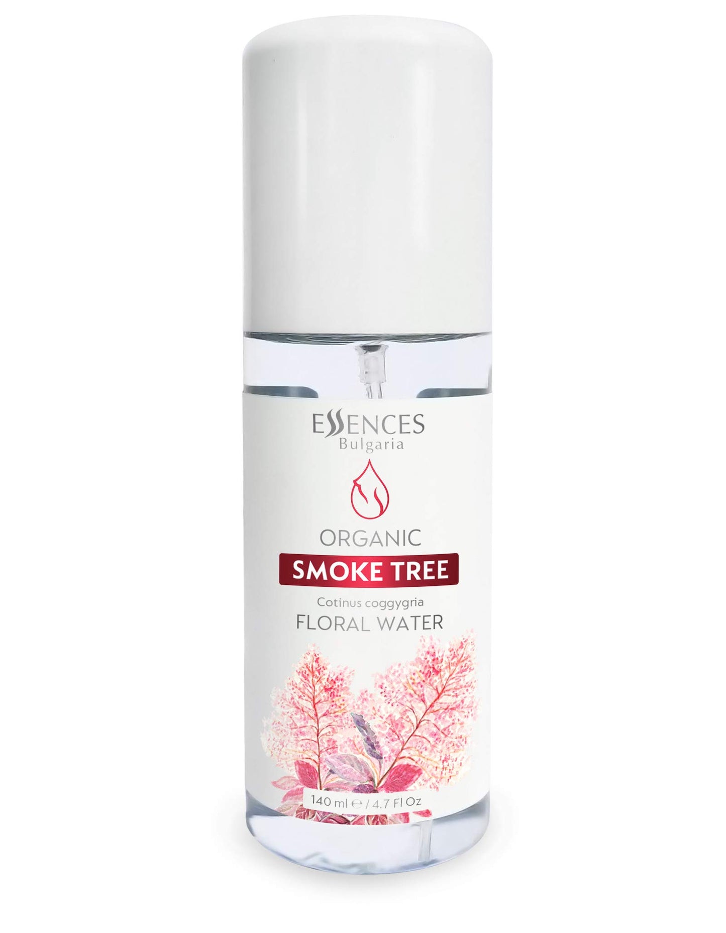 Essences Bulgaria Organic Smoke Tree Floral Water 4.7 Fl Oz | 140ml | 100% Pure and Natural | Spray for Face, Body and Hair | Cleansing and Toning | Alcohol-Free | Excellent Hydrating | Vegan