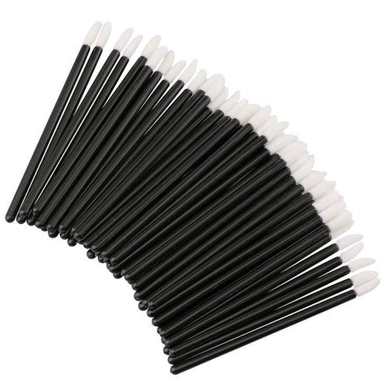 G2PLUS 200PCS Lip Gloss Applicators, Disposable Lip Brushes, Lipstick Gloss Wands Applicator Perfect Makeup Tool Kits (Black)