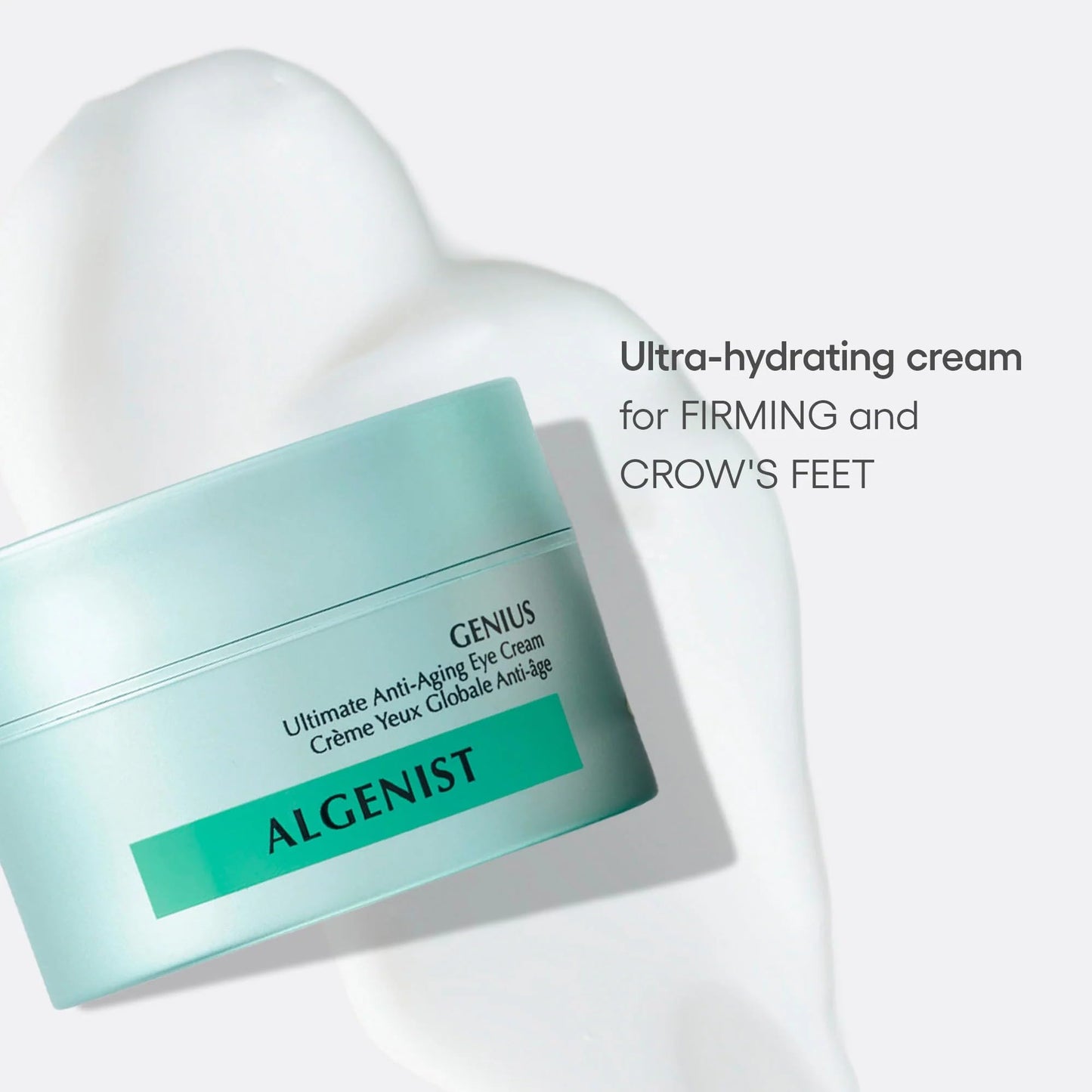 Algenist GENIUS Ultimate Anti-Aging Eye Cream - Brightening & Firming Eye Cream with Vegan Collagen & Alguronic Acid - Helps Reduce Dark Circles, Puffiness & Fine Lines (0.5 fl oz)