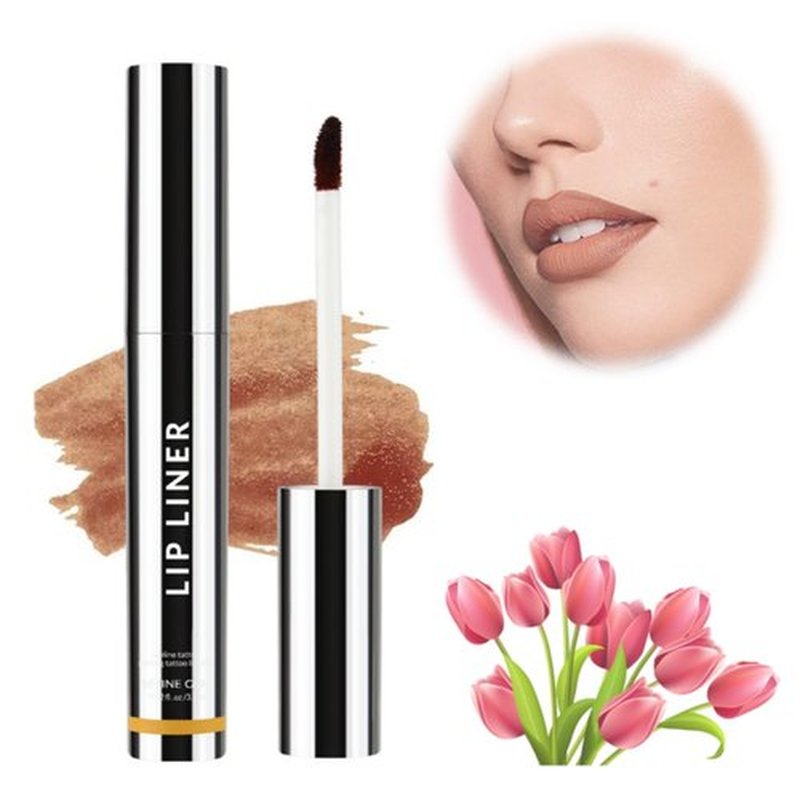 Qorva Peel off Lip Liner Stain, Qorva Lipstick, Timbersonic Peel off Lip Stain, Lip Stains for Women, Matte Nude Lip Tattoo Liner, Lip Stain Peel off Long Lasting Waterproof (Dark Brown)