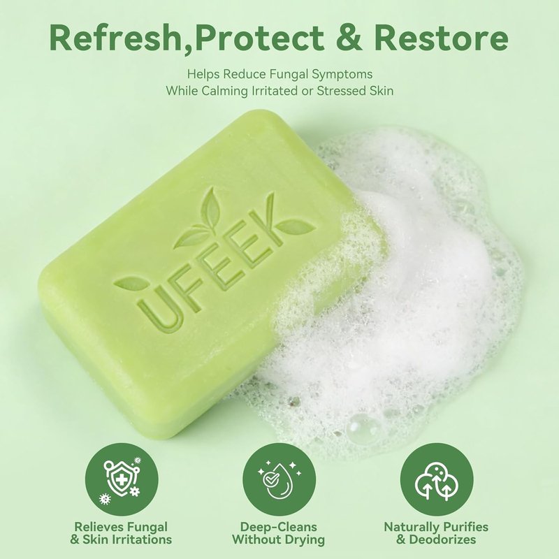 Tea Tree Oil Antifungal Soap - Soothing Cleansing for Face & Body | Relieves Itchy Skin, 7.1 oz