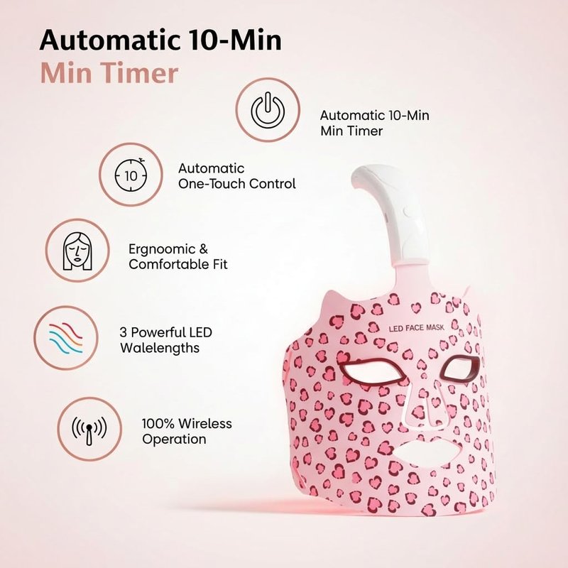 Red Light Face Mask - 240 LEDs Phototherapy for Skin Rejuvenation | 3 Modes for Brightening & Soothing