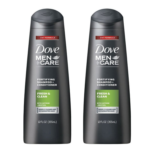 Dove Men+Care 2 in 1 Shampoo and Conditioner, Fresh and Clean (40 oz Club Size)