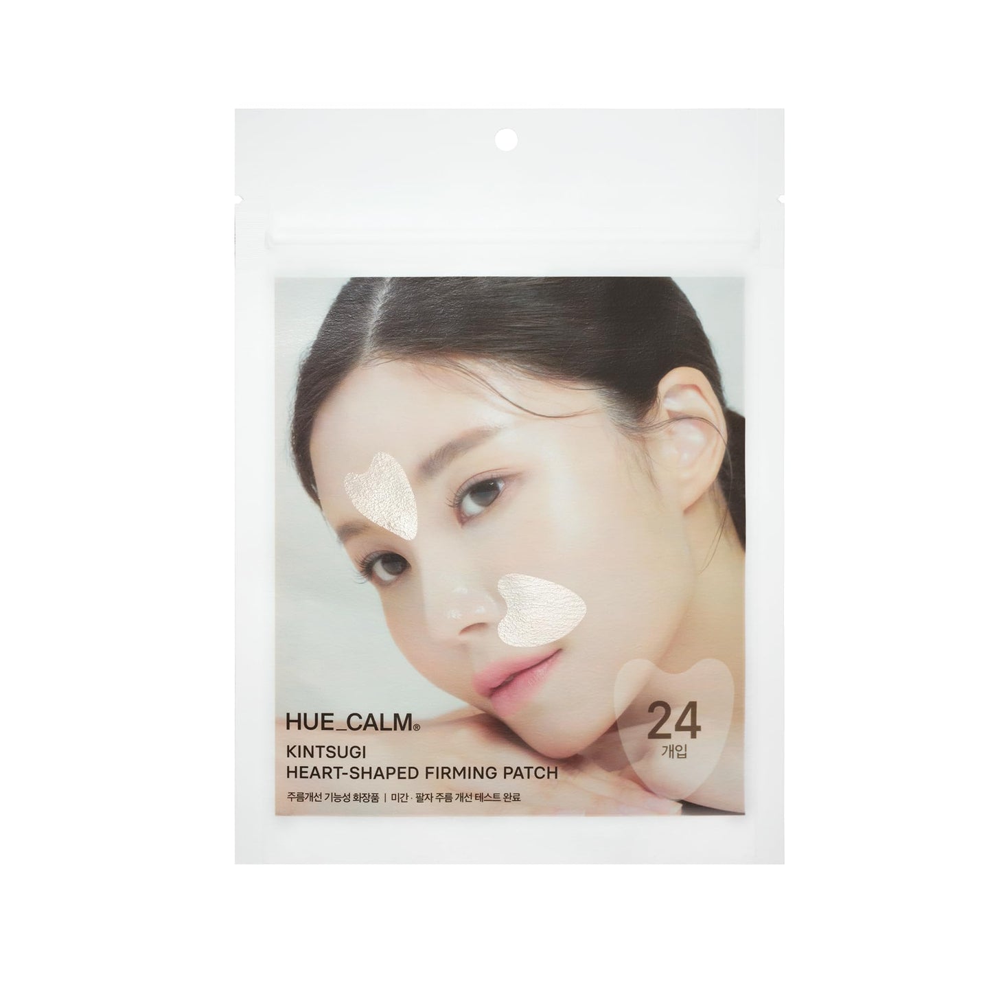 HUECALM HUE CALM Wrinkle Repair Patches - Significant Smoothing Forehead/Eye/Smile Lines, Pack of 24 Patches, Korea Skin Care/Vegan