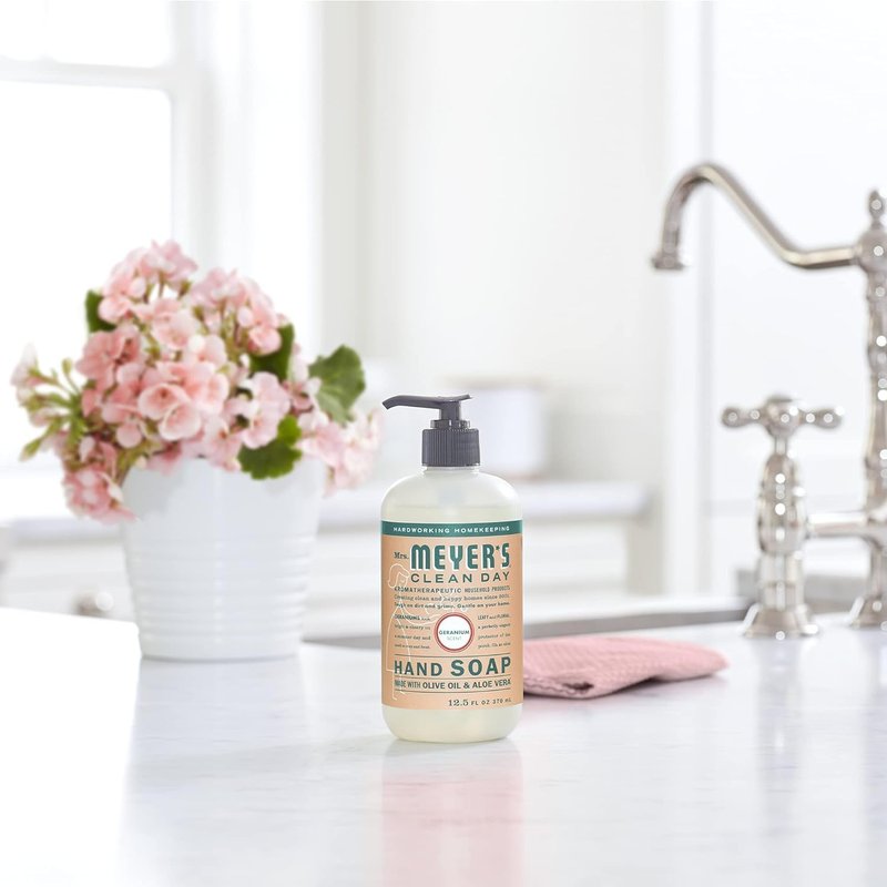 MRS. MEYER'S CLEAN DAY Liquid Hand Soap Geranium 12.5 Fl Oz (Pack of 9)