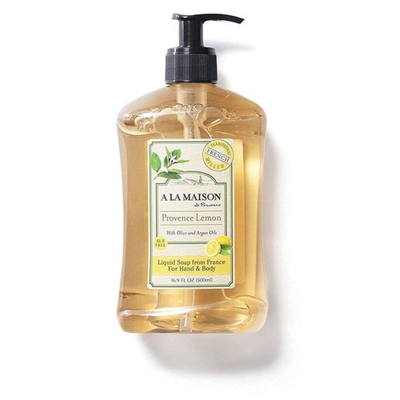 A LA MAISON French Liquid Hand Soap, Provence Lemon - Natural Hand Wash Made with Essential Oils - Biodegradable, Plant-Based, Vegan, Cruelty-Free, Alcohol & Paraben Free (16.9 oz, 1 Pack)