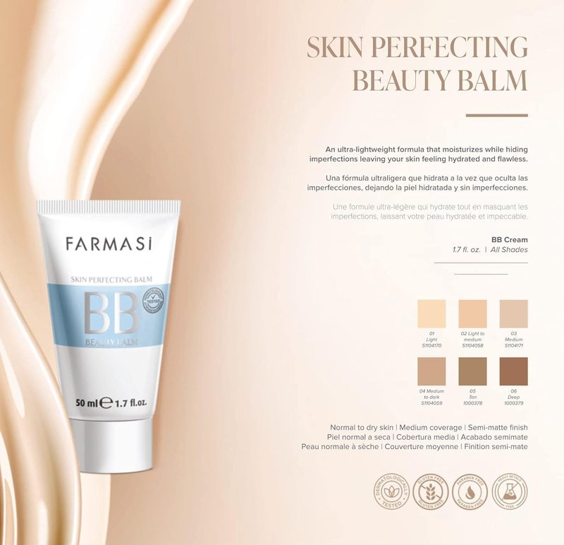BB Cream Beauty Balm - Full-Coverage Foundation & Concealer for All Skin Types | 1.7 fl. oz. (Light to Medium)