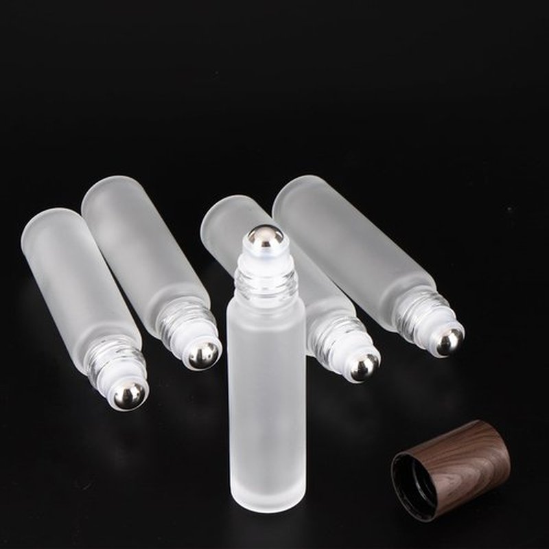 Tbestmax 12 Pack Glass Essential Oil Roller Bottles with Stainless Steel Ball, 10ml Roll on Perfume Bottles with Lids for Travel - Black
