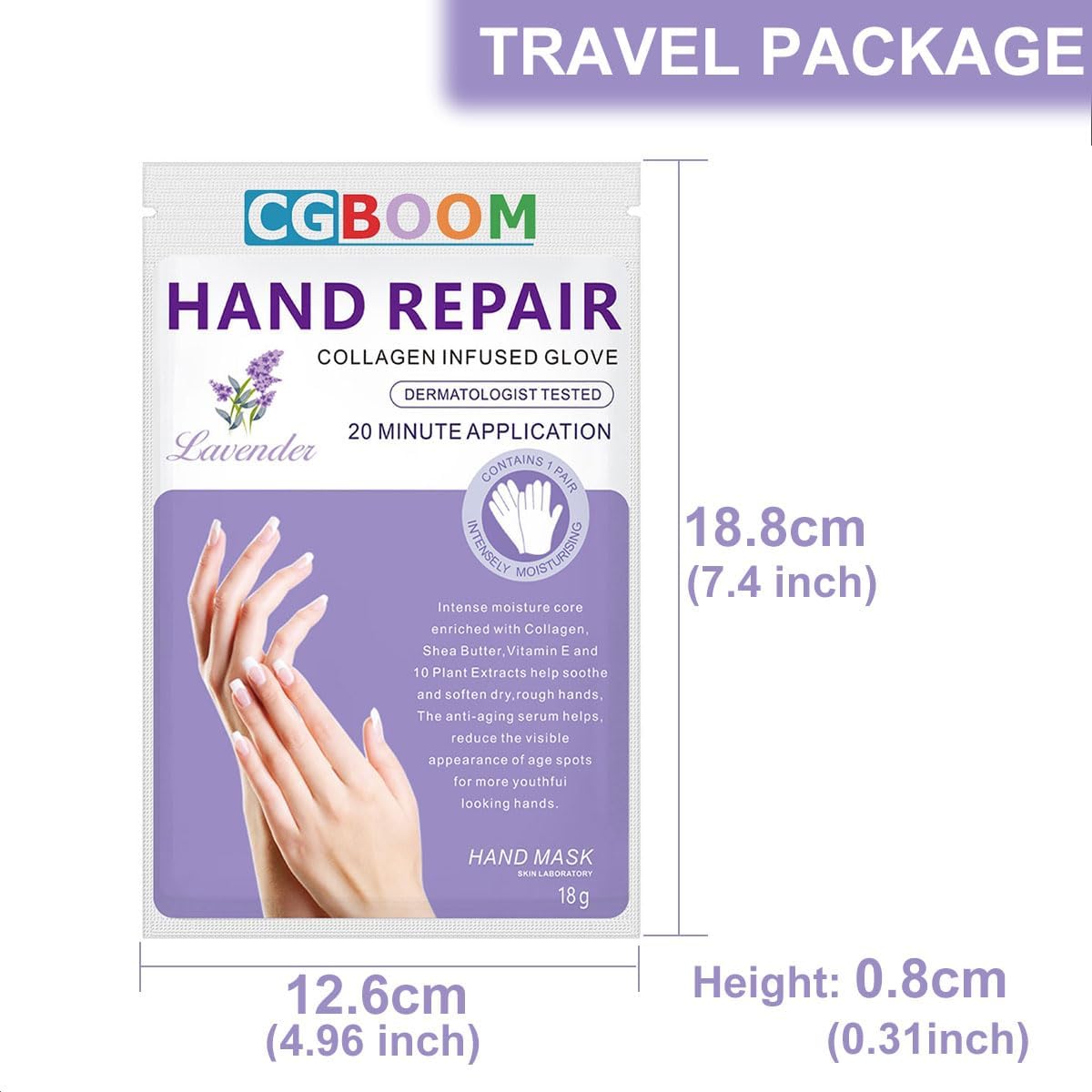 AWIWTOBQ Hand Mask Moisturizing Glove 3 pack, Hand Peel Mask Exfoliating Gloves, Hand Repair Glove for Dry Hands Treatment, Remove Dead Skin, Rough Skin, Lavender
