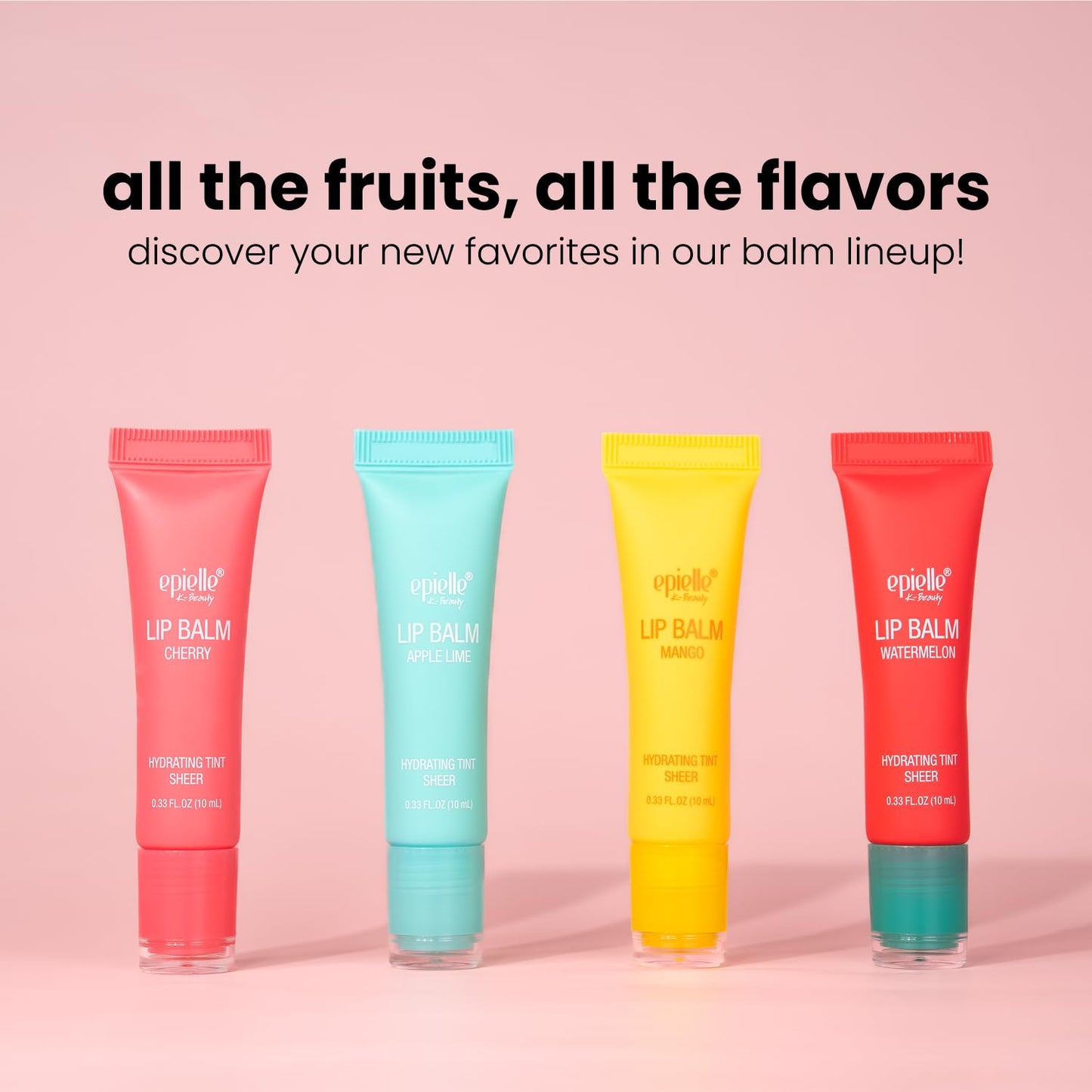 Epielle Lip Balm Duo Watermelon & Mango, Hydrating Tint Sheer, Shea butter & Fruit Extract, Kbeauty, Stocking Stuffers