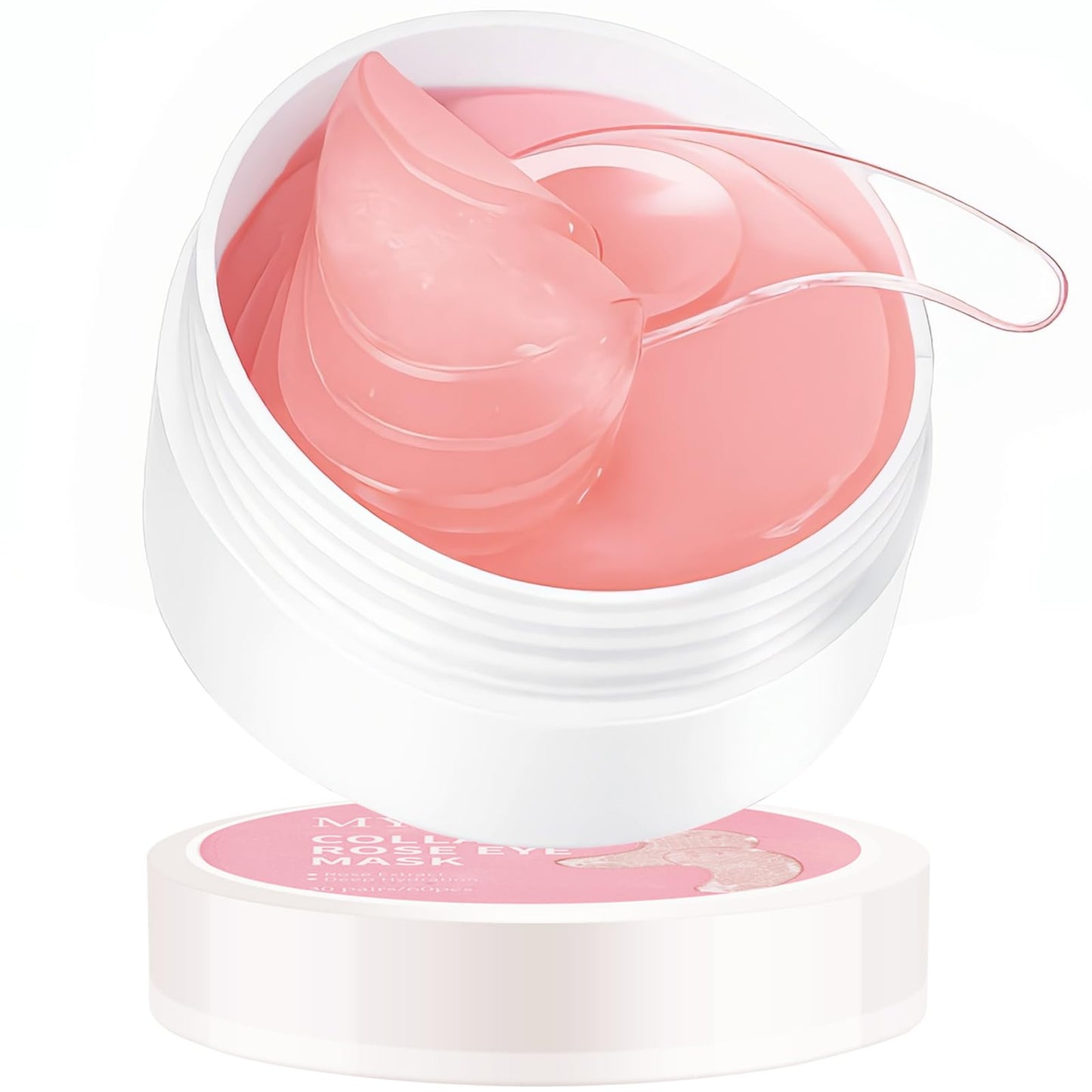 FANMIN Under Eye Mask, Rose Under Eye Gel Pads With Collagen, Skincare Eye Patch Masks for Women and Men