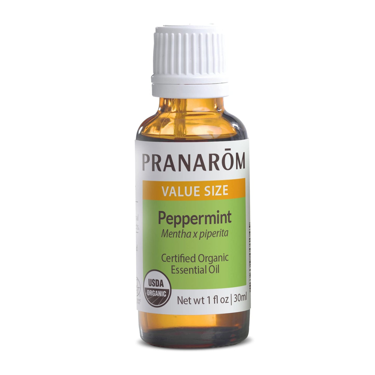 Pranarom USDA Certified Organic Peppermint Essential Oil (30ml), 100% Pure Undiluted Therapeutic Grade from India for Aromatherapy, Diffuser, Topical, Cooling, Massage & Relaxation