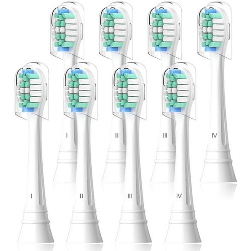 Replacement Heads Compatible with Sonicare Toothbrush, Replacement Brush Head for Philips Sonicare Electric Toothbrush 4100 5100 6100 9900 C2 W3 and More Snap-on Handles White