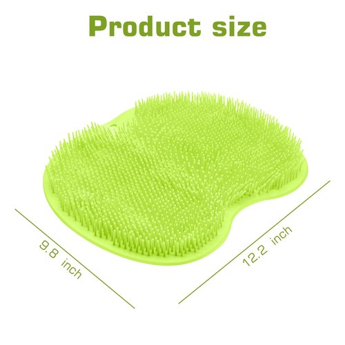 Shower Foot Scrubber Mat Back Washer Back Exfoliating Bath Wash Pad Wall Mounted Slip Suction Cups Foot Scrubber for Use in Shower Cups Foot Cleaner for Men and Women