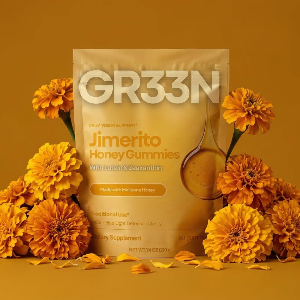 Gr33n Jimerito Honey Gummies | Vision and Eye Health Gummies | Optimal Vision | Lutein Plus Zeaxanthan