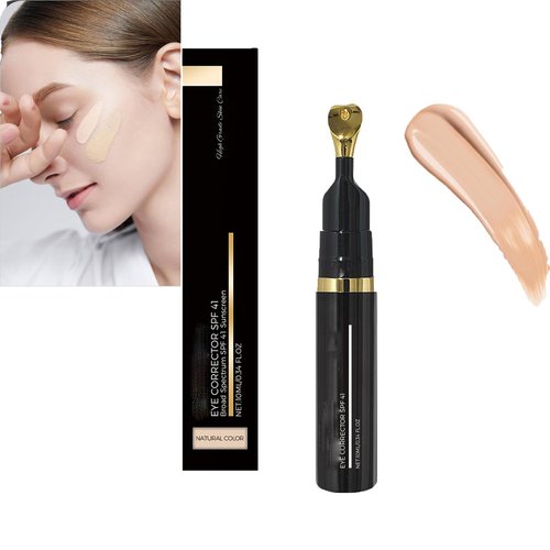 Luminous Eye Corrector Spf 41，Under Eye Color Corrector for Dark Circles,Anti-Aging Tinted Eye Cream，Hydrating Eye Serum with Peach Undertone (1pcs-Natural)