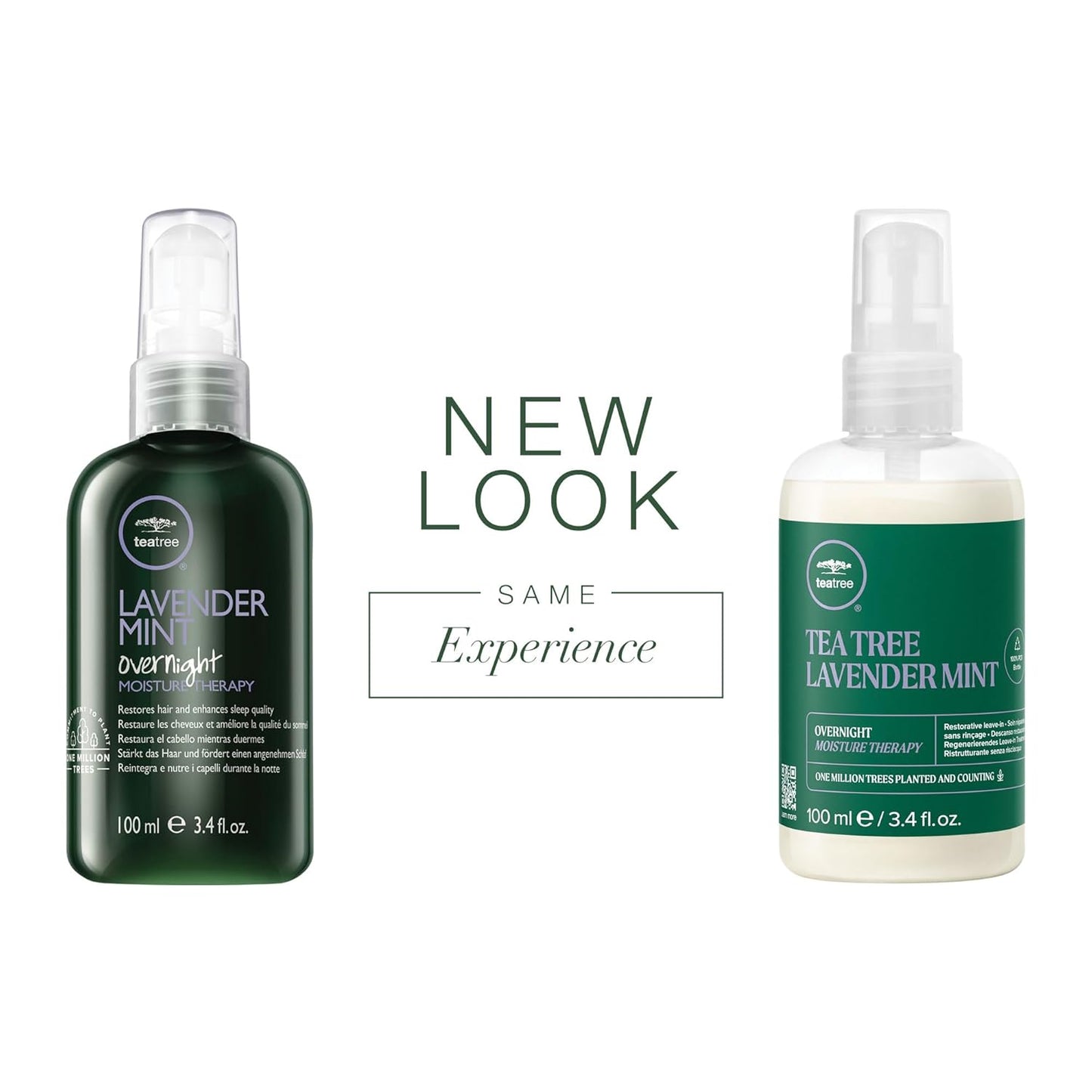 Tea Tree Lavender Mint Overnight Moisture Therapy, Leave-In Treatment, Restores Hair + Enhances Sleep Quality, For Coarse, Curly + Dry Hair, 3.4 fl. oz.