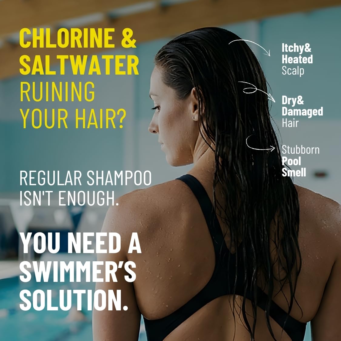SWIM SALON Chlorine Removal Shampoo for Swimmers, Green Hair, 10.58 oz