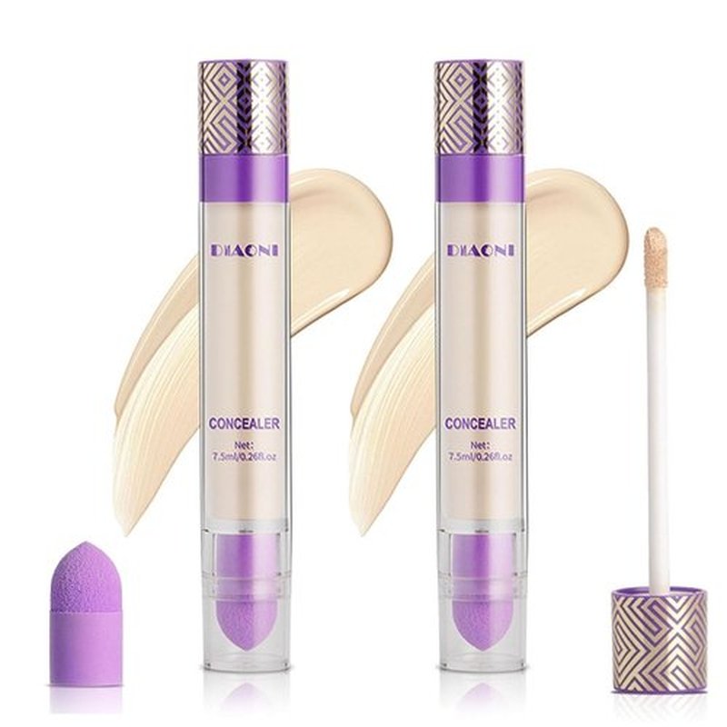 DIAONI Coverage Concealer, DIAONI Liquid Concealer, Korean Conceals Stick Foundation, Lightweight, Long-Lasting, Waterproof, Natural Full Coverage (#03 IVORY NUD)