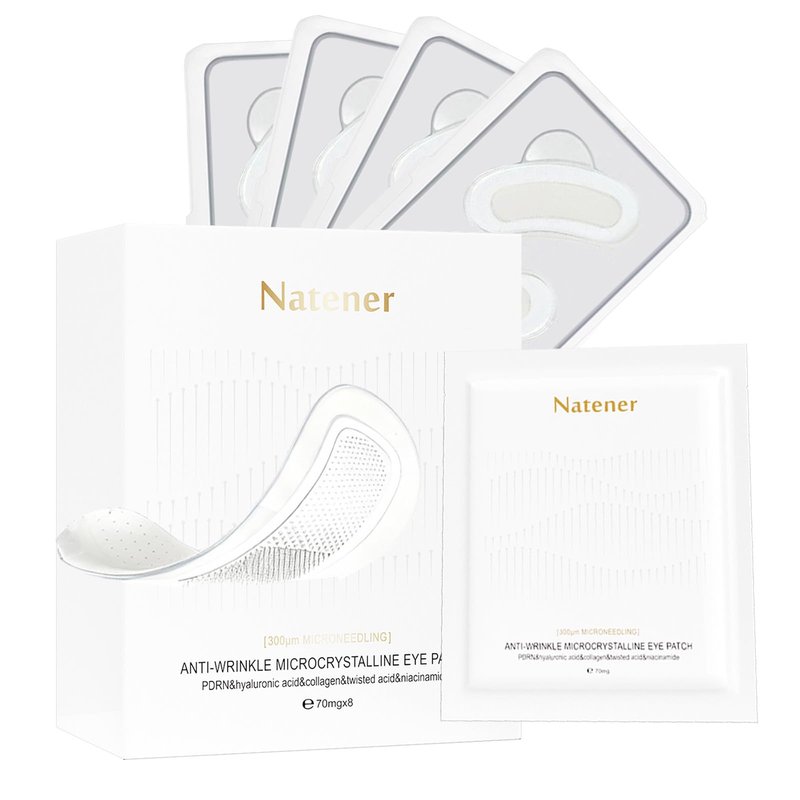 4 pairs PDRN & ECTOIN Micro Eye Patches, Under Eye Patches for Puffy eyes, Dark Circles & Wrinkle | Hyaluronic Acid, Kojic Acid, Collagen, Peptides, Vitamin C, Niacinamide - Korean Popular Eye Care
