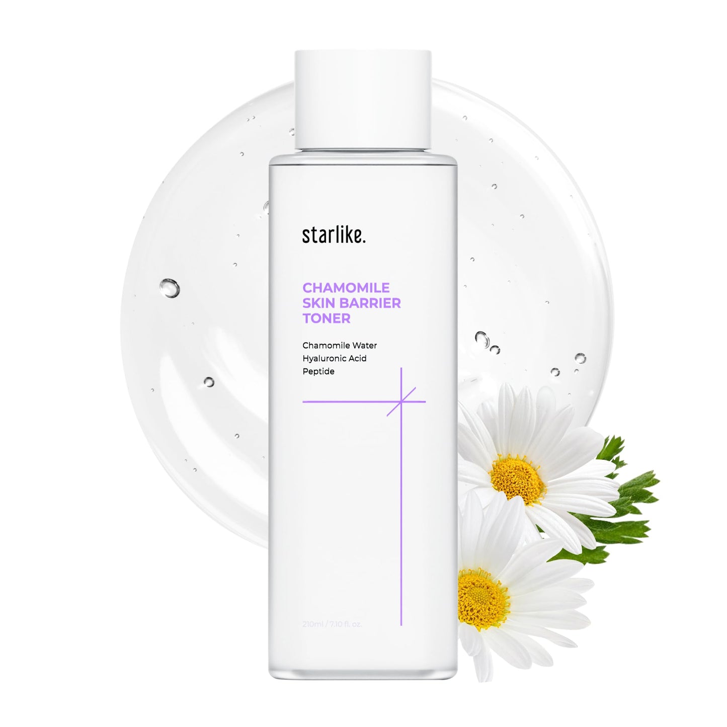 starlike Chamomile Skin Barrier Toner I 7.1 Fl Oz (210 ml) I Face Toner for Soothing, Deep Hydrating, Moisturizing, Boosting & Balancing I Korean Skin Care I Chamomile Water, Hyaluronic Acid & Peptide