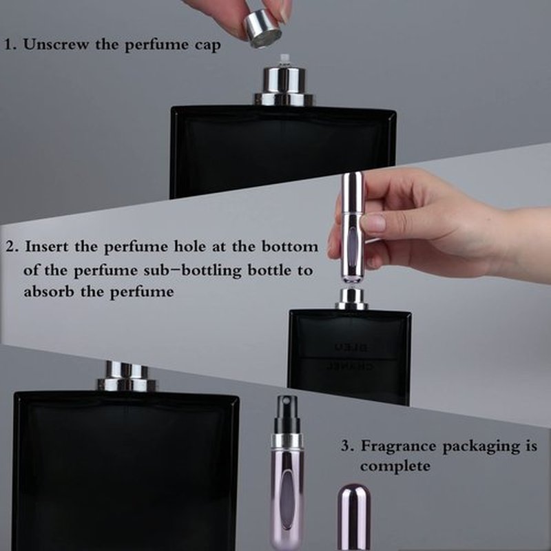 Fivexing 2Pcs Refillable Perfume Atomizer Bottles，Portable Mini Separate Perfume Bottle，Travel and Outings Spray Boxes Dispensers 5ml/0.2oz (Pink)