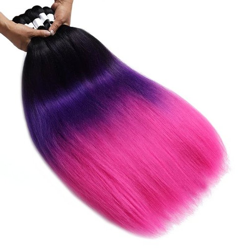 Pre Stretched Braiding Hair Extensions 30 Inch 6 Packs Long Professional Crochet Twist Braids Hair High Temperature Synthetic Fiber Yaki Texture(30",black-purple-rose red)