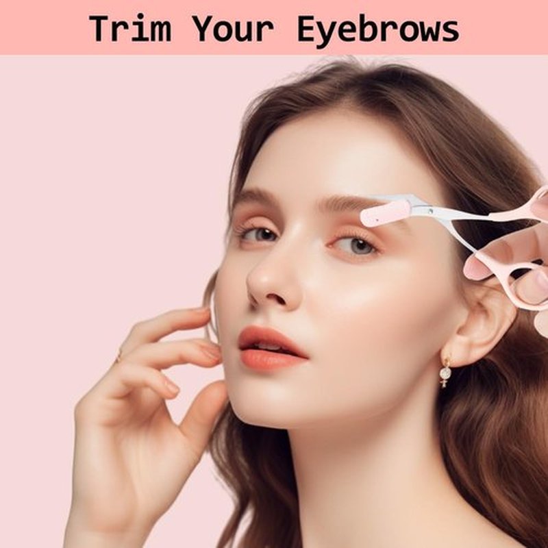 Eyebrow Trimmer Scissor,2024 New Eyebrow Trimmer for Women Men,Eyebrow Scissors with Comb,Non-Slip Eyebrow Cutter Eye Brow Razors,Eye Brow Shaper Trimming Scissors Makeup Tool (3PC-B)