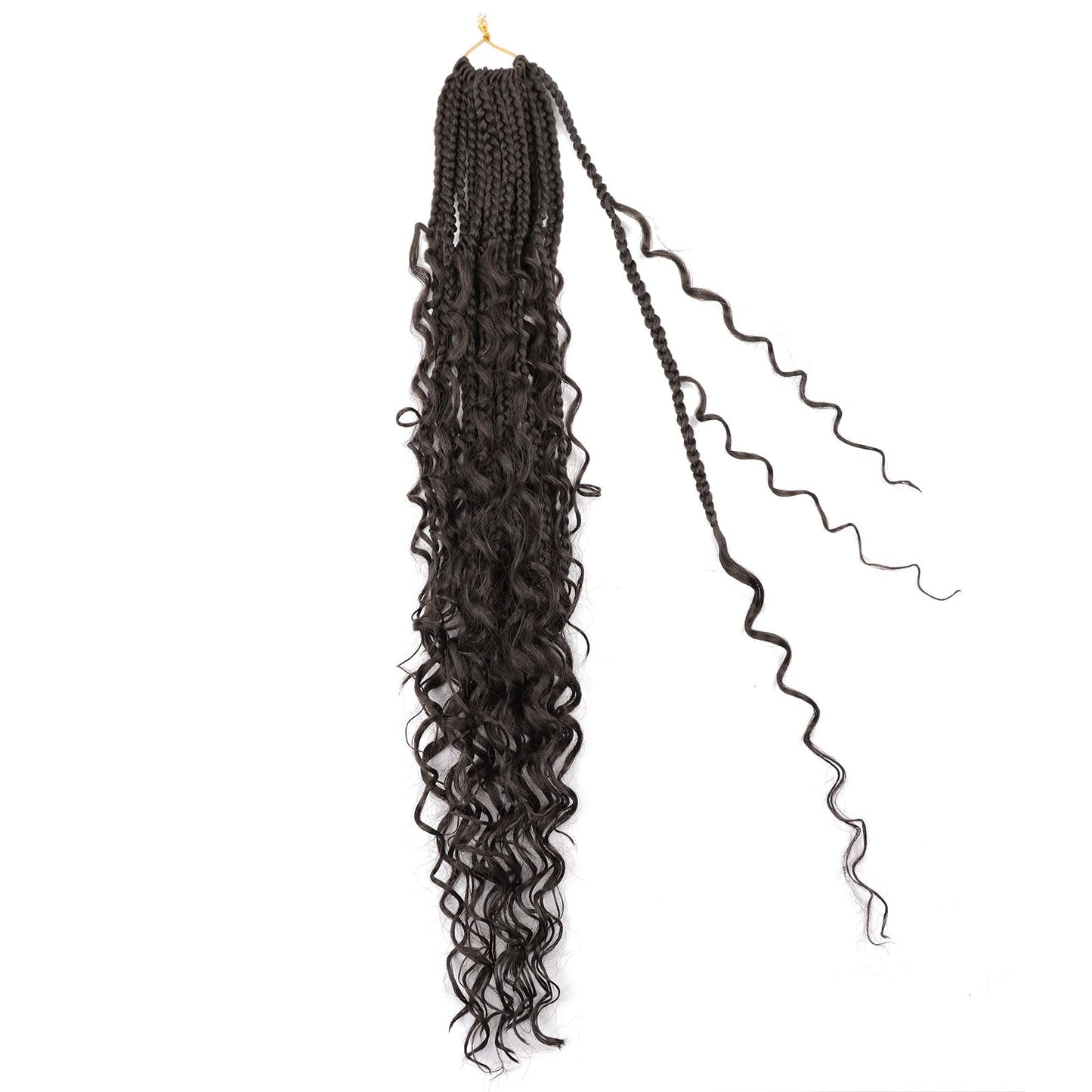 24 Inch Goddess Box Braids Crochet Hair for Black Women 8 Packs Crochet Box Braids Pre-looped Boho Box Braids Crochet Braids Synthetic Braiding Hair Extension #4