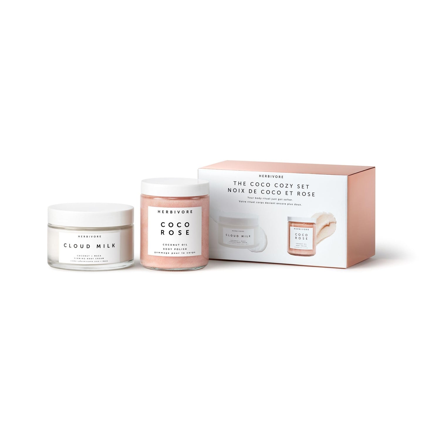 HERBIVORE The Coco Cozy Set | Firming Body Cream & Exfoliating Body Polish