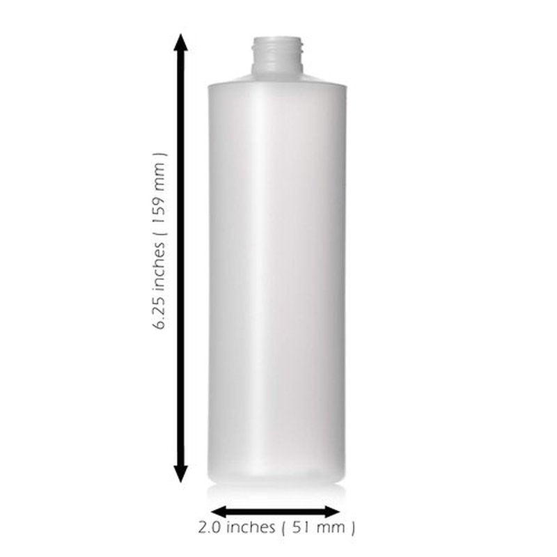 Aromine 8oz Natural Color HDPE Squeeze Bottles with Disc Cap and Squirt Cap (3 Pack) (8oz)