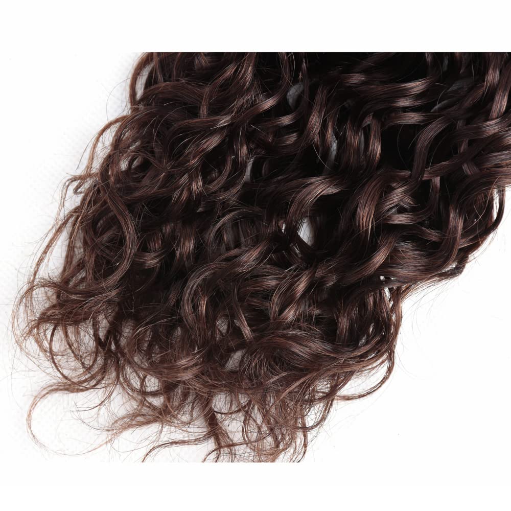 Brown Bundles Color #4 Kinky Curly Human Hair Bundles 24 inch 8A Grade Brazilian Unprocessed Virgin Hair Single Bundle Light Brown Curly Bundles Human Hair Weave for Black Women