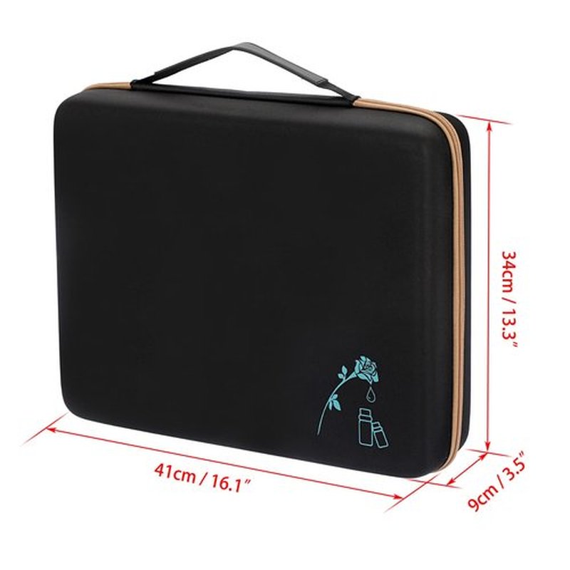 Hipiwe 120 Bottle EVA Essential Oil Storage Carrying Case Essential Oils Organizer Holder with Foam Insert Essential Oil Traveling Bag, Holds 5ml 10ml 15ml Essential Oils, Black+ Brown