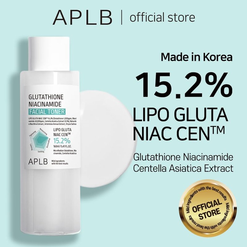 Glutathione Niacinamide Facial Toner - 15.2% Active Formula | Korean Skincare for Moisture & Improved Skin Texture - 5.41 FL.OZ