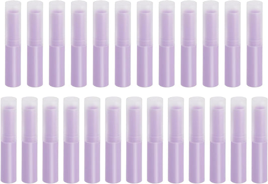 Mini Skater Empty Flavored Lip Balm Tubes - 25 Count | DIY Moisturizing Containers for Women (Purple)
