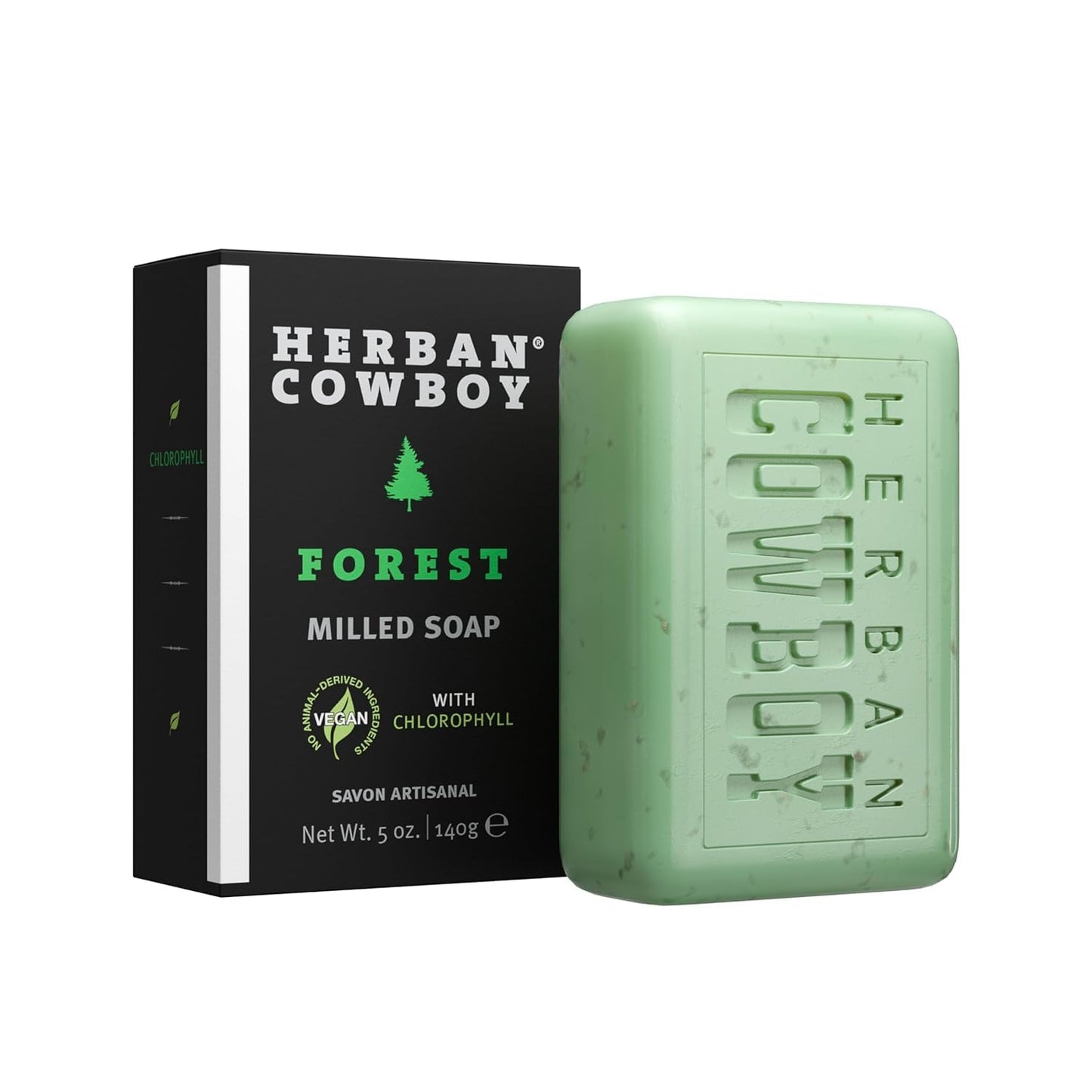 Herban Cowboy Forest Body Soap with Hints of Cedar, Mandarin, and Black Pepper (5 oz, Pack of 6)