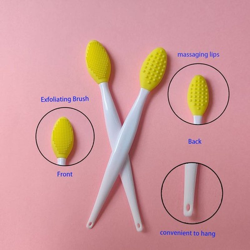 10 PCS Silicone Exfoliating Lip Brush, Lip Exfoliating Brush, Lip Exfoliator Brush, Lip Scrub Brush,Double-Sided Silicone Exfoliating Lip,Lip Scrubber Tool for Smoother and Fuller Lip Appearance