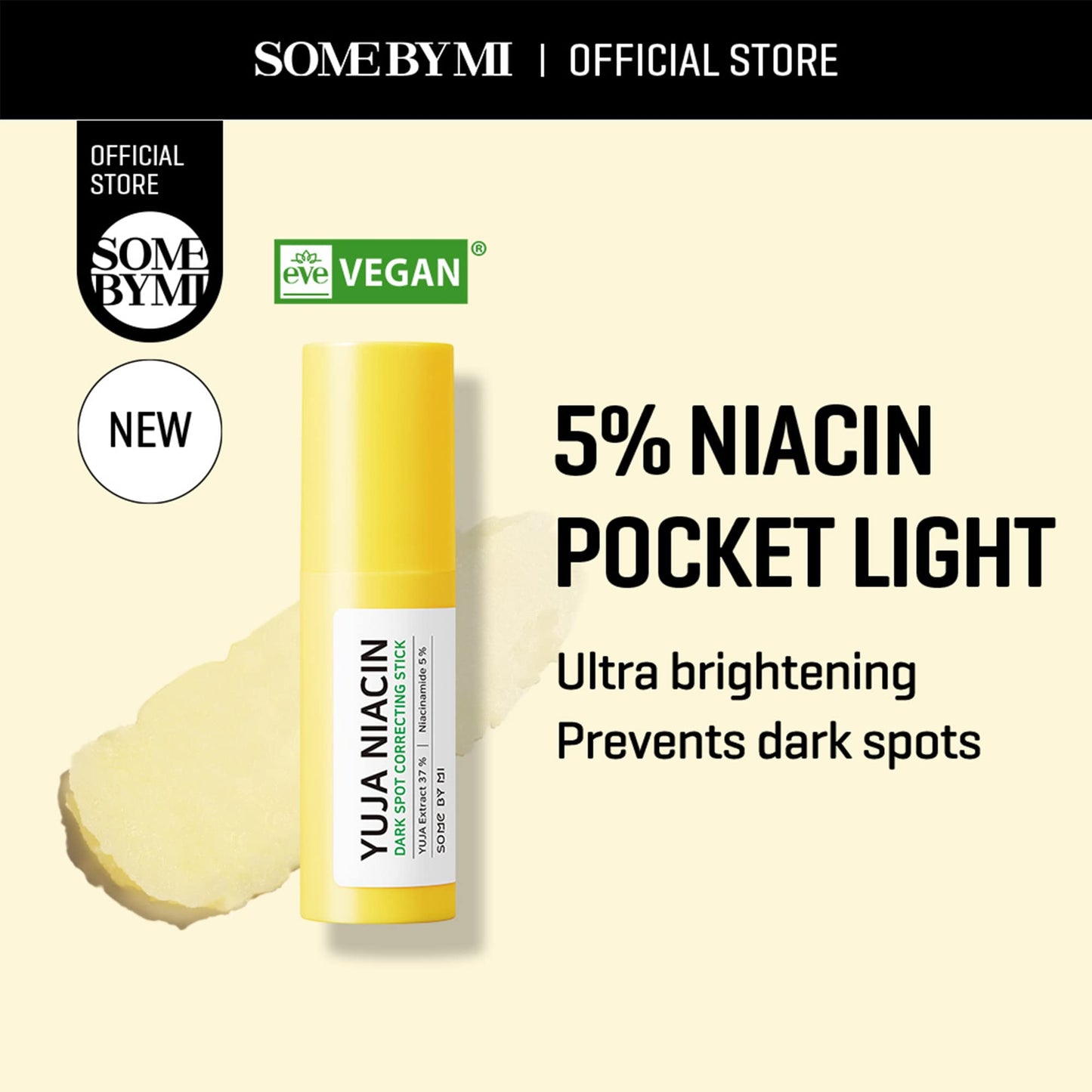 SOME BY MI Yuja Niacin Dark Spot Correcting Stick - 0.35Oz, 10g - Made from Yuja Extract for Sensitive Skin - Brightening and Calming Balm - Dark Spot, Blemishes and freckles Care - Facial Skin Care