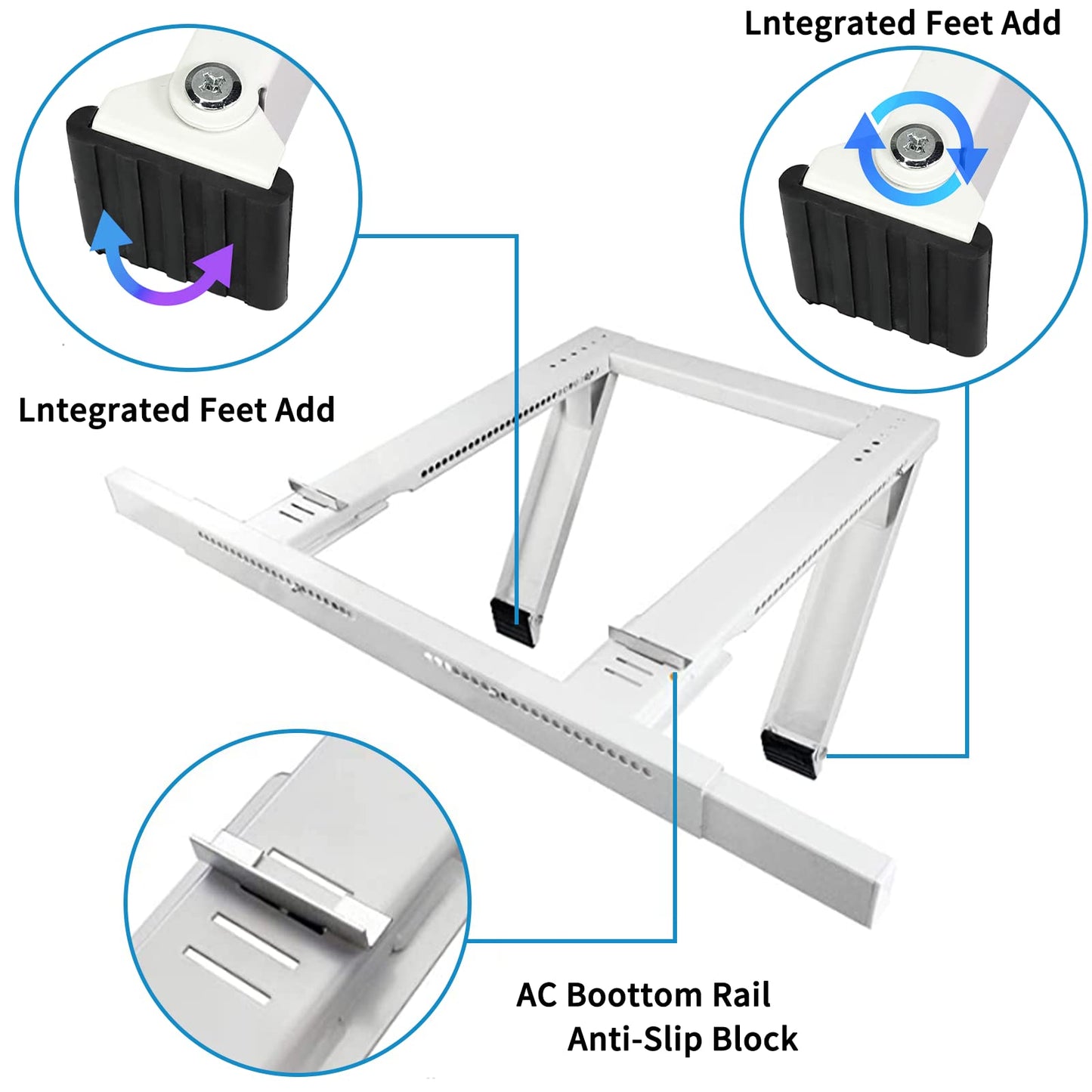 Qualward Air Conditioner Support Bracket, AC Bracket for Window No Drilling Heavy Duty, Up to 200 lbs