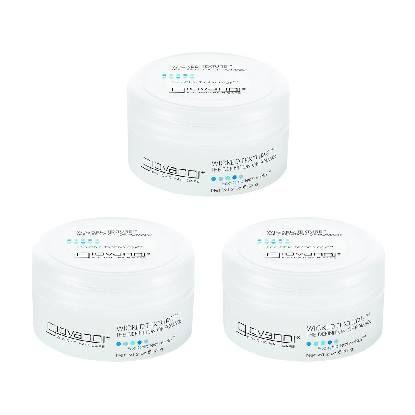 Wicked Texture Pomade - Water-Based Hair Styling for Smooth Definition, Vegan & Paraben-Free, 2 oz (Pack of 3)