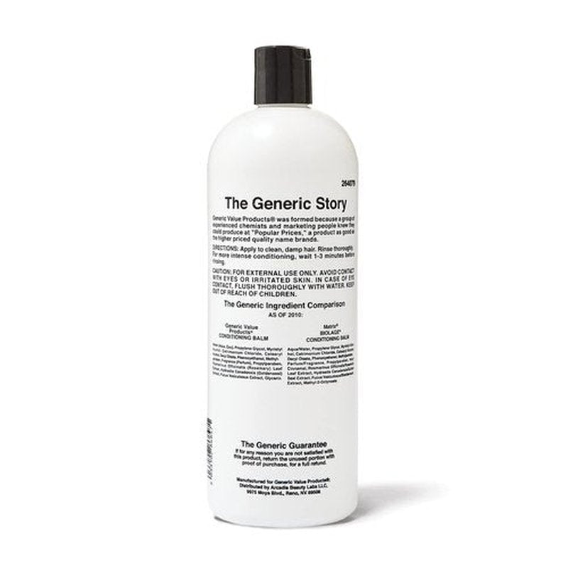Generic Value Products Conditioning Balm, Deeply Moisturizes Dry Damaged Hair, Provides Shine, Silkiness, and Softness, 33.8 Oz