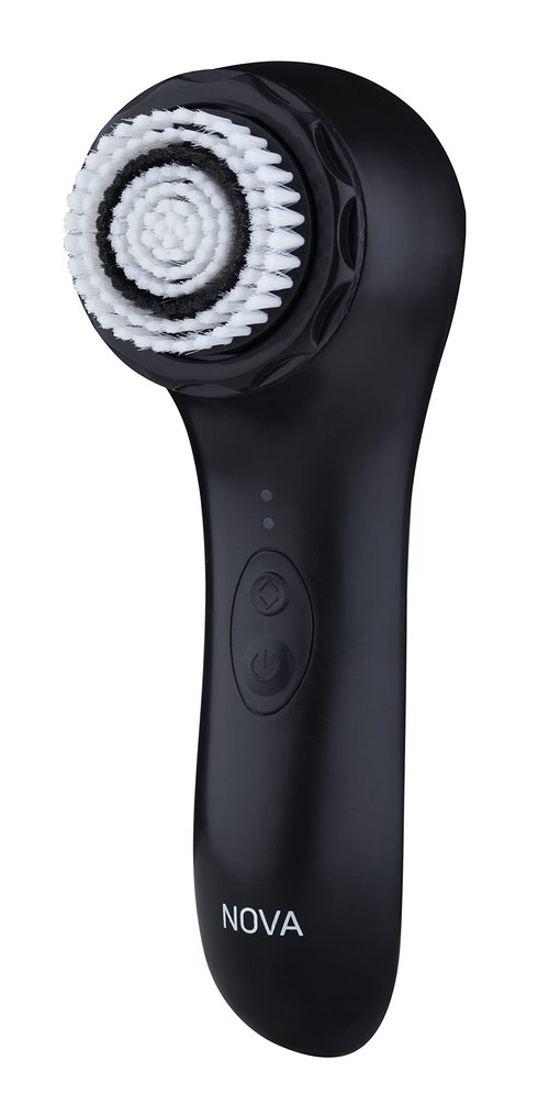 Spa Sciences - NOVA - Sonic Cleansing Brush with Bristles & Infusion System – Anti-Aging Facial Exfoliating, Waterproof, and USB Rechargeable