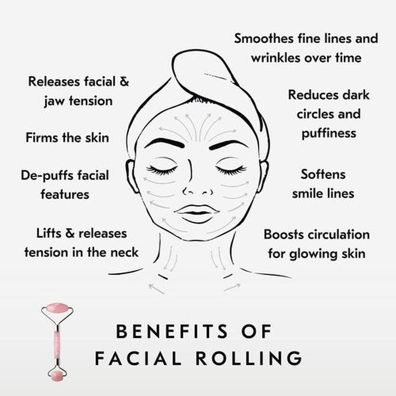 Mount Lai - The De-Puffing Rose Quartz Face Roller | Certified Rose Quartz Stone for Anti-Aging Skincare | Rose Quartz Face Massage Roller to De-Puff and Soothe to Reveal Radiant Skin