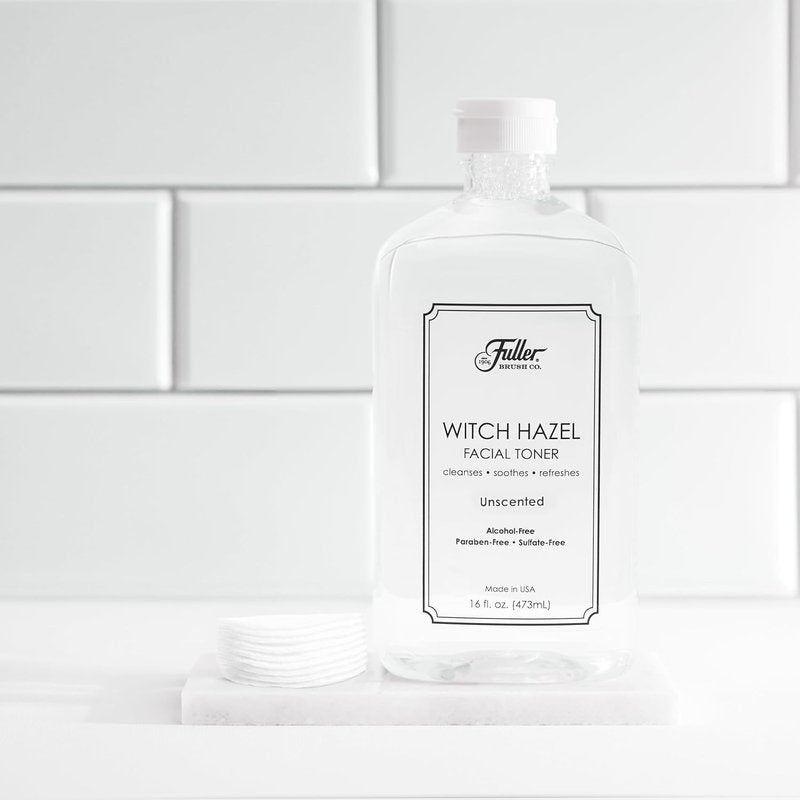 Witch Hazel Facial Toner - Organic Aloe Vera & Alcohol-Free - 16 fl. oz | Paraben & Sulfate-Free, Unscented