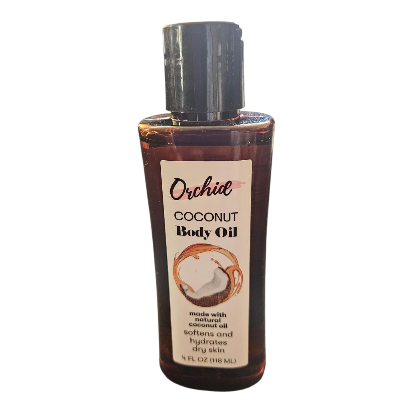 Orchid Coconut Body Oil, Softens and Hydrates dry Skin, Made with Natural Coconut Oil, 4 fl Oz, [Pack of 2]