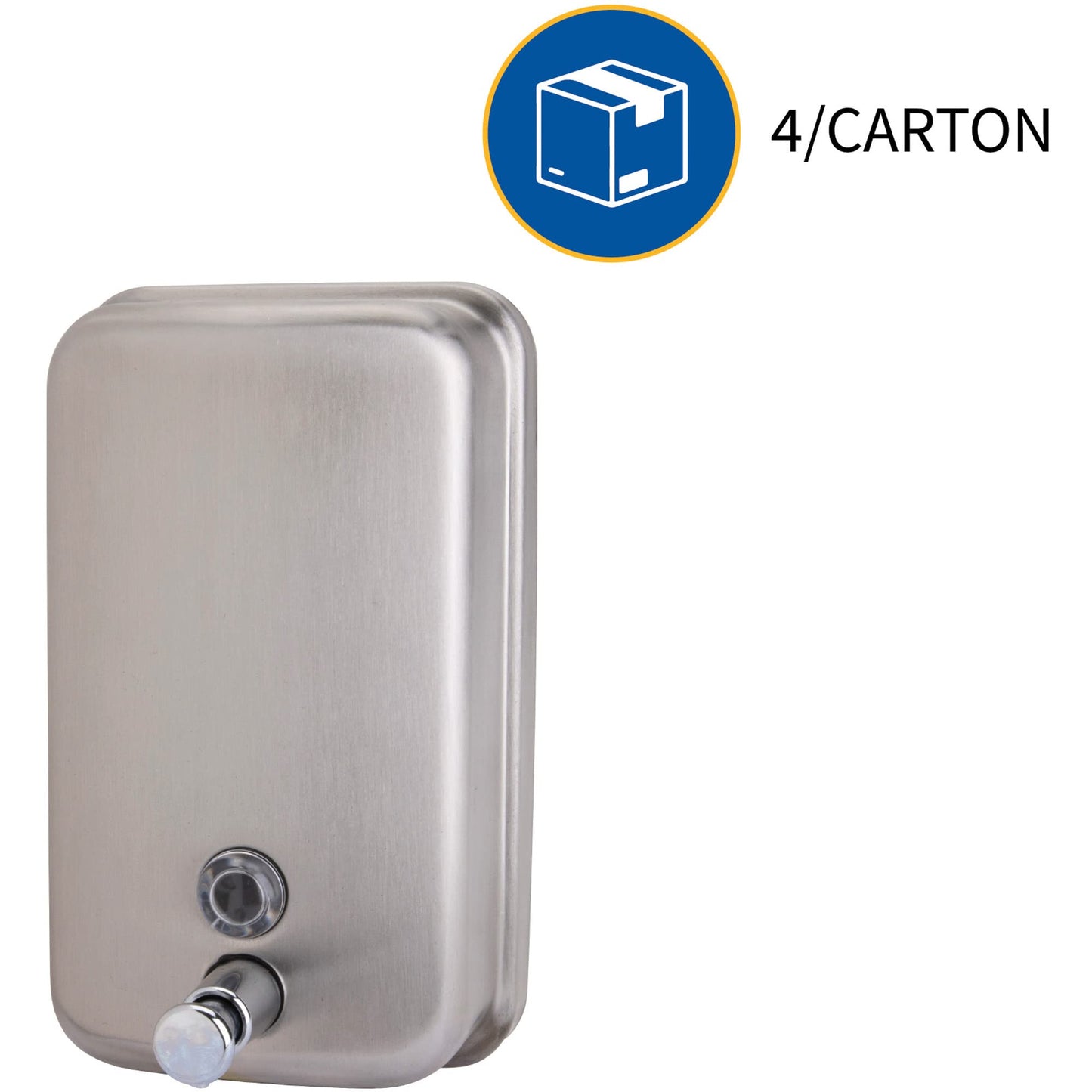 Genuine Joe GJO02201 Stainless Steel Manual Soap Dispenser, 31.5 fl oz Capacity