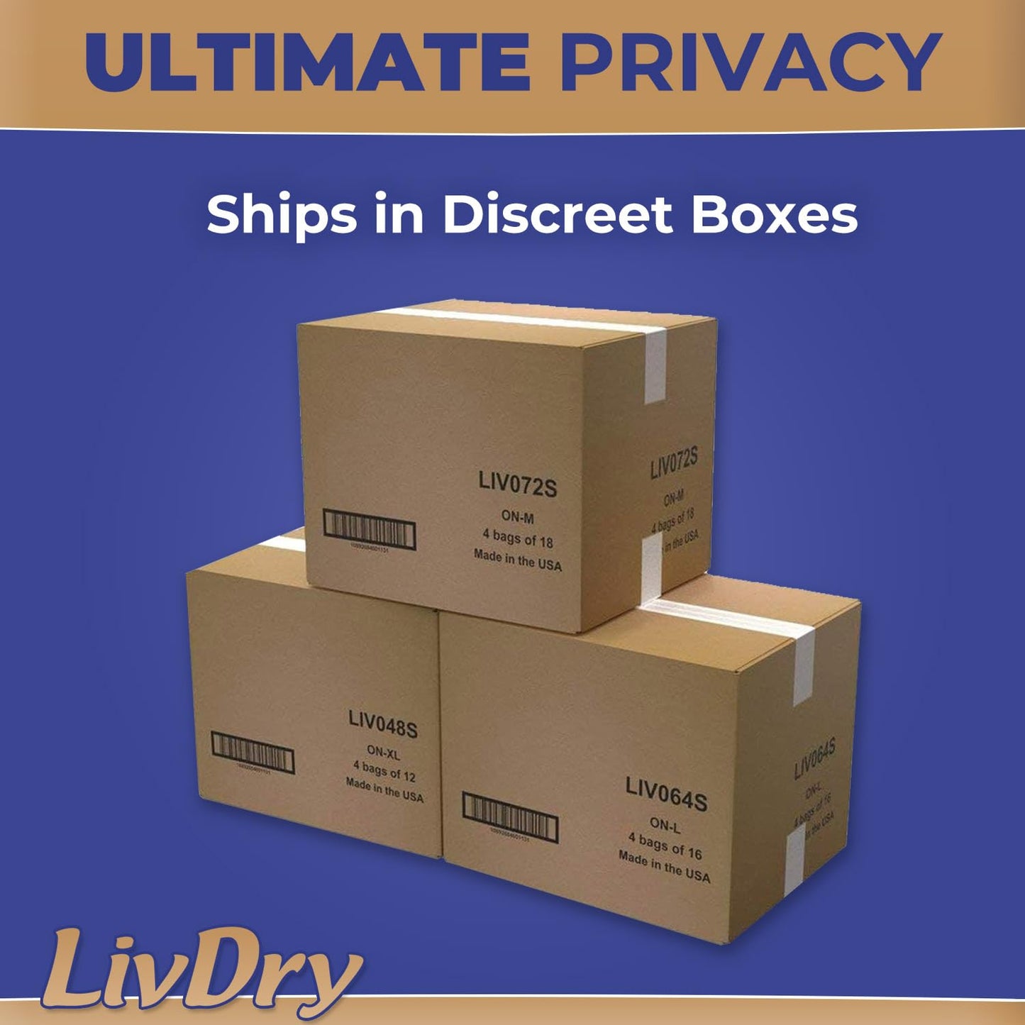 LivDry Ultimate 3XL Adult Incontinence Underwear, Max Absorbent Diapers for Women and Men, XXXL 72” -92" Waist, Leak Proof Cuff, XXX-Large, 36 Count