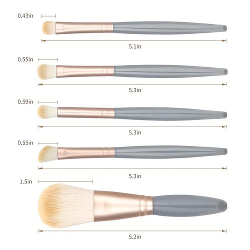 IRYCSSCE Travel Makeup Brush Set, travel make up brushes sets mini eye shadow kits small size eyeshadow case eyes makup brushed makeuo soft brushs basic cosmetic profesional tools (Sky Blue)