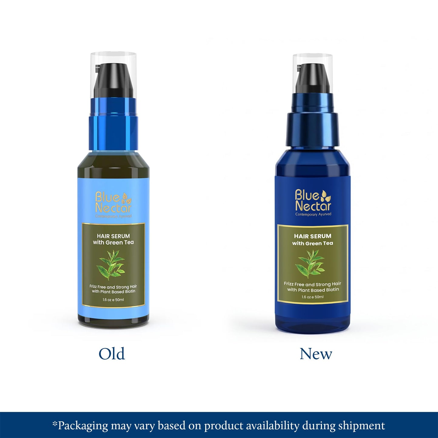 Blue Nectar Anti-Frizz Plant-Based Biotin Serum for Stronger, Frizz-Free Hair for Women & Men (12 Herbs, 1.6 Fl oz)